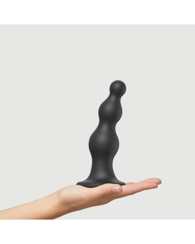 Насадка для страпона Strap-On-Me Dildo Plug Beads Black L - Фото №2