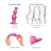 Насадка для страпона Strap-On-Me Dildo Plug Beads Framboise Metallic L - Фото №3