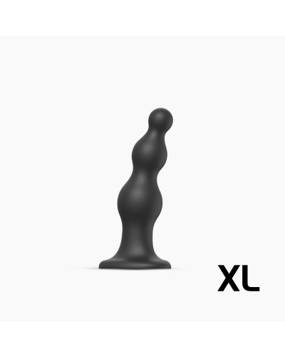 Насадка для страпона Strap-On-Me Dildo Plug Beads Black XL - Фото №1