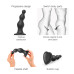 Насадка для страпона Strap-On-Me Dildo Plug Beads Black XL - Фото №3
