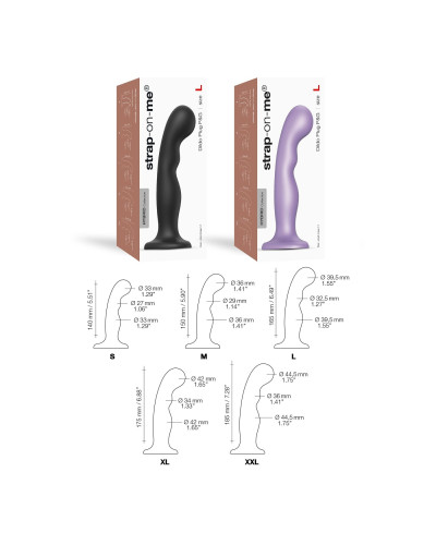 Насадка для страпона Strap-On-Me Dildo Plug P&G Black S - Фото №4