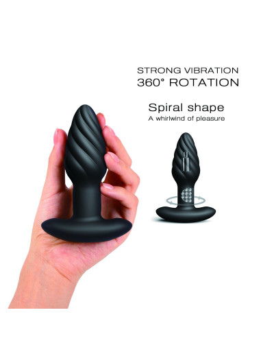 Анальная пробка с вибрацией и жемчужным массажем Dorcel Spin Plug, макс. диам. 3,8 см, пульт ДУ - Фото №2