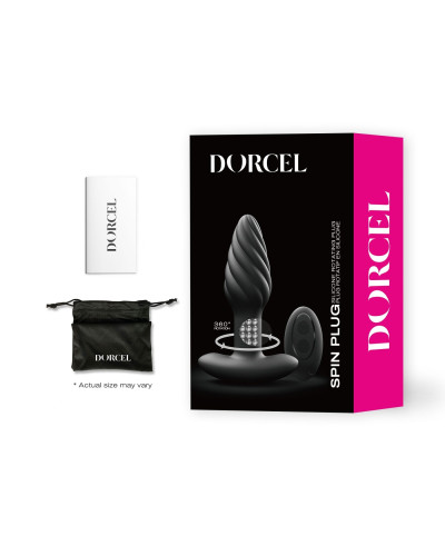 Анальная пробка с вибрацией и жемчужным массажем Dorcel Spin Plug, макс. диам. 3,8 см, пульт ДУ - Фото №5