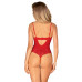 Боди с доступом Obsessive Ingridia crotchless teddy M/L, красное, открытая грудь - Фото №2