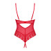 Боди с доступом Obsessive Ingridia crotchless teddy M/L, красное, открытая грудь - Фото №4