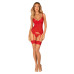 Комплект корсет та стрінги Obsessive Ingridia corset & thong XS/S, червоний - Фото №6