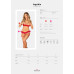 Комплект Obsessive Ingridia 2-pcs crotchless set XL/2XL, красный, с доступом, открытая грудь - Фото №5