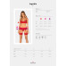 Комплект Obsessive Ingridia 3-pcs set XL/2XL, червоний, бюстгальтер, стрінги, пояс - Фото №5