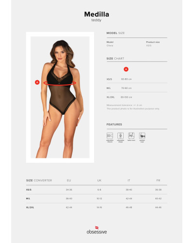 Боді Obsessive Medilla teddy M/L - Фото №5