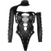 Бесшовное боди на одно плечо Leg Avenue Seamless thong back bodysuit, One Size, черное - Фото №3