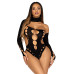 Бесшовное боди на одно плечо Leg Avenue Seamless thong back bodysuit, One Size, черное - Фото №4