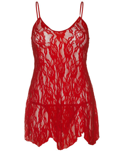 Сорочка беби-долл Leg Avenue Rose Lace Flair Chemise Red, Queen Size - Фото №2