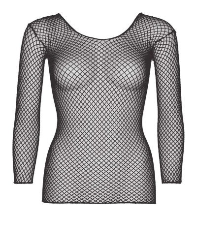 Сітчастий топ Leg Avenue Long Sleeves T-Shiets Black, One Size - Фото №3