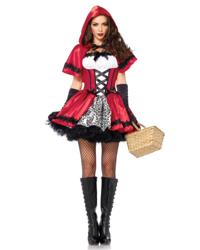 Еротичний костюм Червоної шапочки Leg Avenue Gothic Red Riding Hood M, сукня, накидка - Фото №7