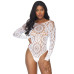 Еротичне боді-бодістокінг Leg Avenue Snap crotch thong back teddy White S/M - Фото №1