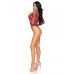 Сітчасте боді зі стразами Leg Avenue Crystalized fishnet bodysuit Burgundy One Size - Фото №6