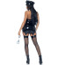 Виниловый костюм полицейской Leg Avenue Vinyl Naughty Cop Black S, платье, фуражка, наручники - Фото №2