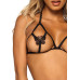 Еротичний комплект з відкритою чашкою Leg Avenue Open cup bra and pearl panty One Size Black - Фото №4