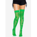 Панчохи з малюнком Leg Avenue 420 Net thigh highs Green - Фото №4
