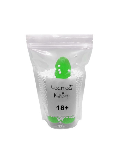 Крафтове мило-член із присоскою Чистий Кайф Green size L, натуральне - Фото №4