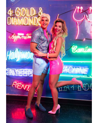 Вінілова мінісукня Leg Avenue Pink vinyl mini dress S, рожева - Фото №4