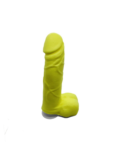 Крафтове мило-член із присоскою Чистий Кайф Yellow size M, натуральне - Фото №1