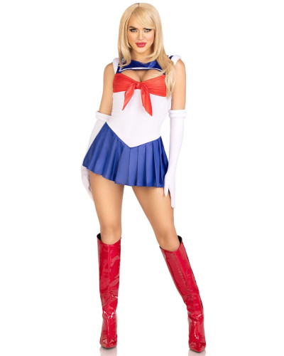 Еротичний костюм Сейлор Мун Leg Avenue Sexy Sailor XS, сукня, рукавички, бант - Фото №3