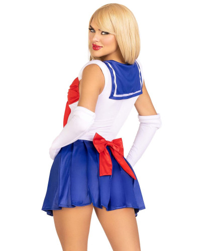 Еротичний костюм Сейлор Мун Leg Avenue Sexy Sailor L, сукня, рукавички, бант - Фото №2