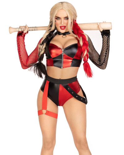 Эротический костюм Leg Avenue Crime Spree Sweetie Costume XS, топ, шорты - Фото №1