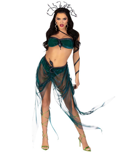 Еротичний костюм Медузи Горгони Leg Avenue Medusa Costume XS, топ, спідниця, нарукавники, прикраси - Фото №3