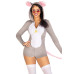 Комбинезон-костюм мышки Leg Avenue Comfy Mouse XS, с капюшоном - Фото №1