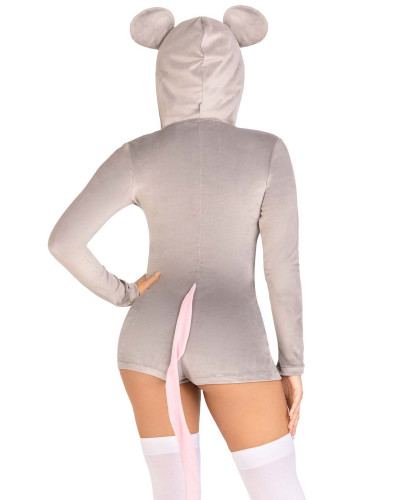 Комбинезон-костюм мышки Leg Avenue Comfy Mouse XS, с капюшоном - Фото №2