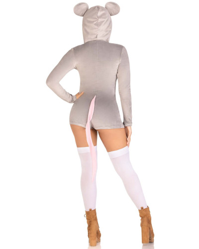 Комбинезон-костюм мышки Leg Avenue Comfy Mouse XS, с капюшоном - Фото №4