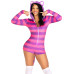 Комбінезон-костюм кішечки Leg Avenue Comfy Cheshire XS, з капюшоном - Фото №1