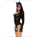 Еротичний костюм кішечки Leg Avenue Fierce Feline XS, боді, пояс з підв’язкою, маска кішки - Фото №3