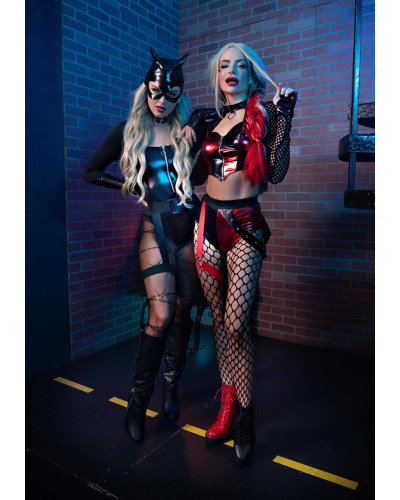 Еротичний костюм кішечки Leg Avenue Fierce Feline XS, боді, пояс з підв’язкою, маска кішки - Фото №5