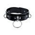Нашийник для фіксації Feral Feelings - D-Rings Black - Фото №1