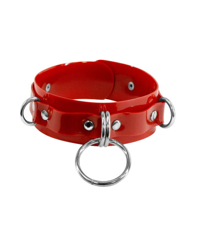 Нашийник для фіксації Feral Feelings - D-Rings Red - Фото №1