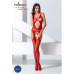 Бодістокінг Passion BS057 red, комбінезон, імітація панчох і пояса - Фото №2