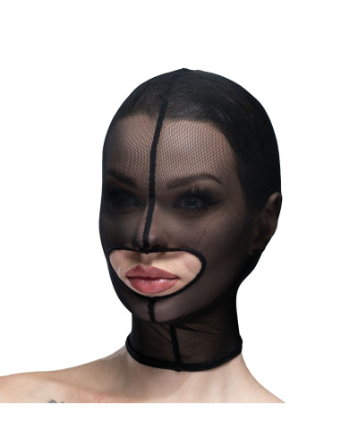 Маска сітка із відкритим ротом Feral Feelings - Hood Mask Black - Фото №1