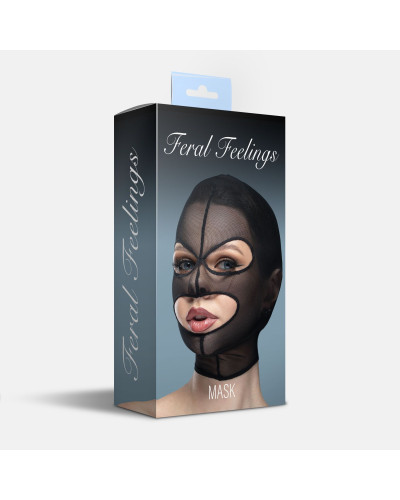 Маска сітка з відкритим ротом та очима Feral Feelings - Mask Black - Фото №2