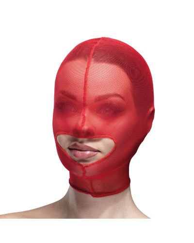 Маска сітка із відкритим ротом Feral Feelings - Hood Mask Red - Фото №1
