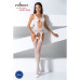 Бодістокінг Passion BS057 white, комбінезон, імітація панчіх і пояса - Фото №2
