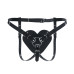 Трусики Сердце для страпона Feral Feelings - Hearts Strap-on Belt Black - Фото №1