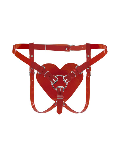 Трусики Серце для страпону Feral Feelings - Hearts Strap-on Belt Red - Фото №1