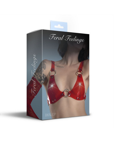 Ліф класичний Feral Feelings - Bikini Top Red Trasparent - Фото №2