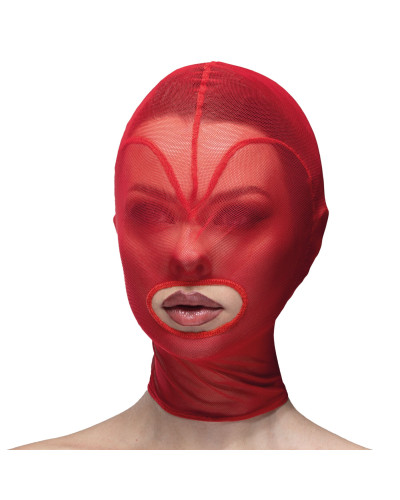 Маска сердце сетка с открытым ртом Feral Feelings - Hearts Mask Red/Red - Фото №1