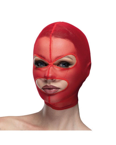 Маска сітка з відкритим ротом та очима Feral Feelings - Mask Red - Фото №1