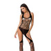 Бодістокінг Passion BS060 black, комбінезон, імітація трусиків і гольфів - Фото №1