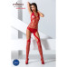 Бодістокінг Passion BS060 red, комбінезон, імітація трусиків і гольфів - Фото №2